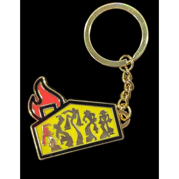 Insomniac House Party Yellow And Gold Tone Keychain - Picture 2 of 4